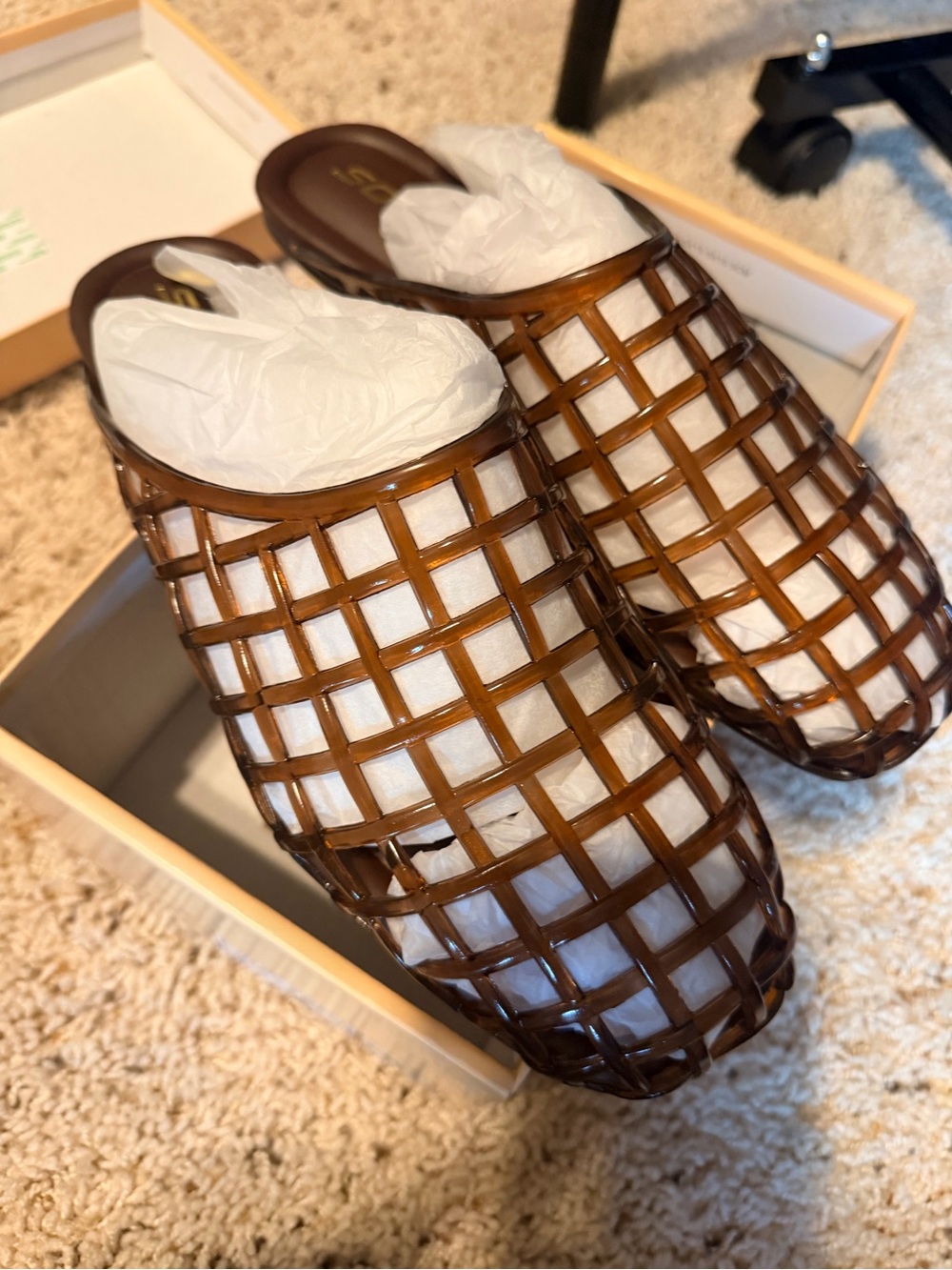 Soda Brown Woven Slip-On Clog Mules - Picture 5 of 8